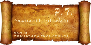 Pospischil Tulipán névjegykártya